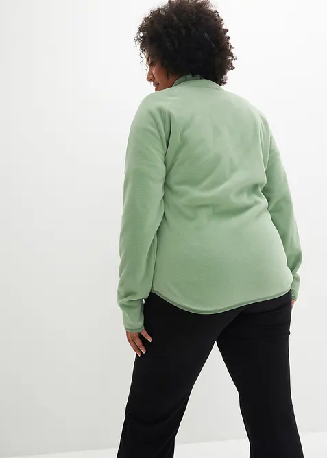 Fleecejakke med glidel&aring;slommer, bonprix