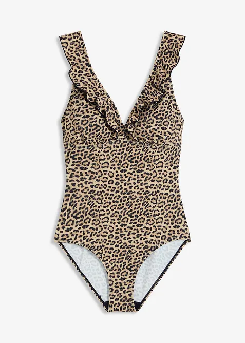 Badedrakt med volanger, bonprix