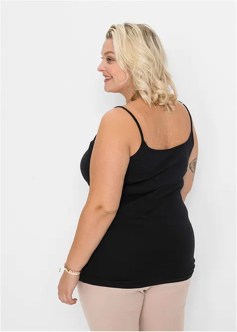 Stroppetopp i 100% bomull (2-pack), bonprix