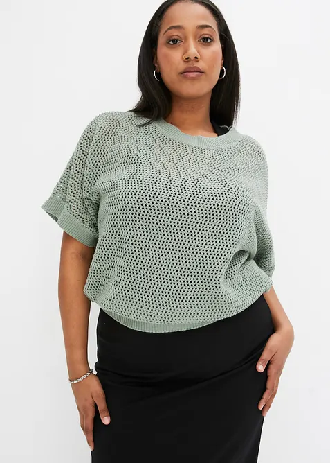 Oversized genser av bomullsmiks, bonprix