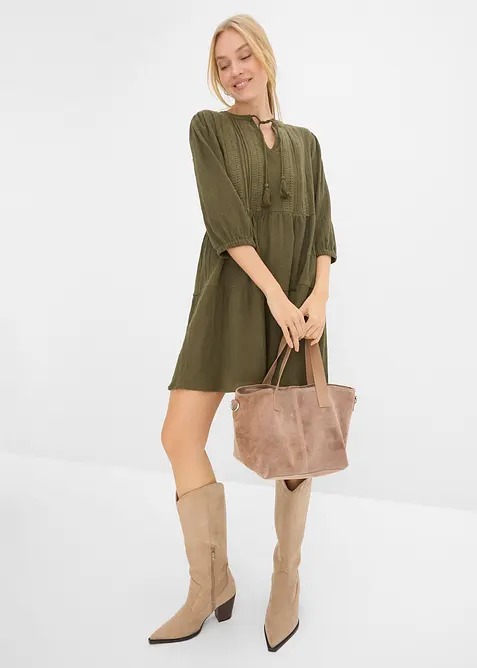 Skjortekjole i 100% bomull, bonprix