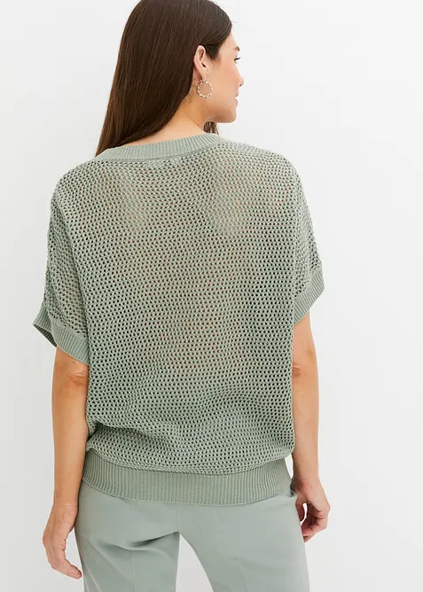 Oversized genser av bomullsmiks, bonprix