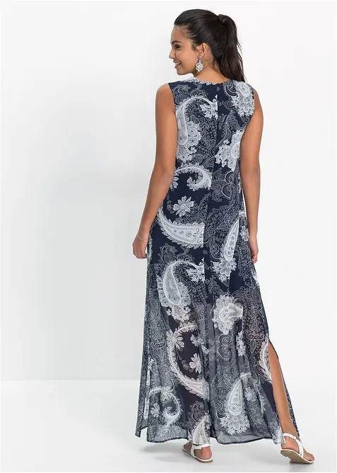 Lang chiffonkjole, bonprix