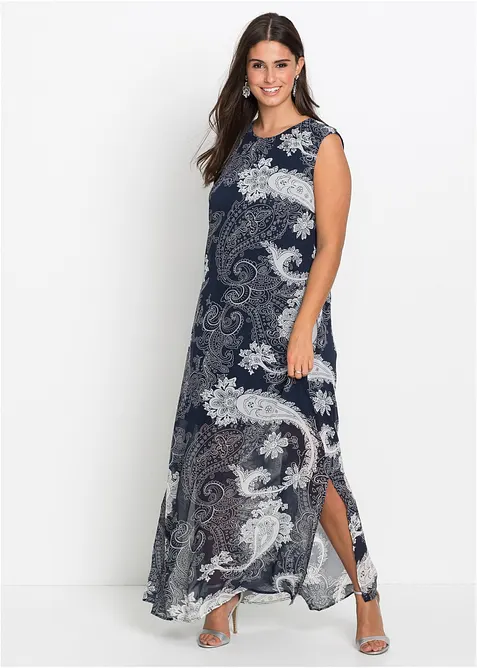 Lang chiffonkjole, bonprix