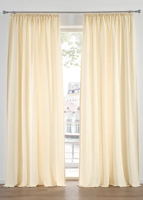 Lettstelt gardin av mikrofiber (2-pack), bonprix