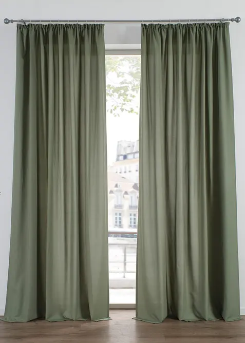 Lettstelt gardin av mikrofiber (2-pack), bonprix