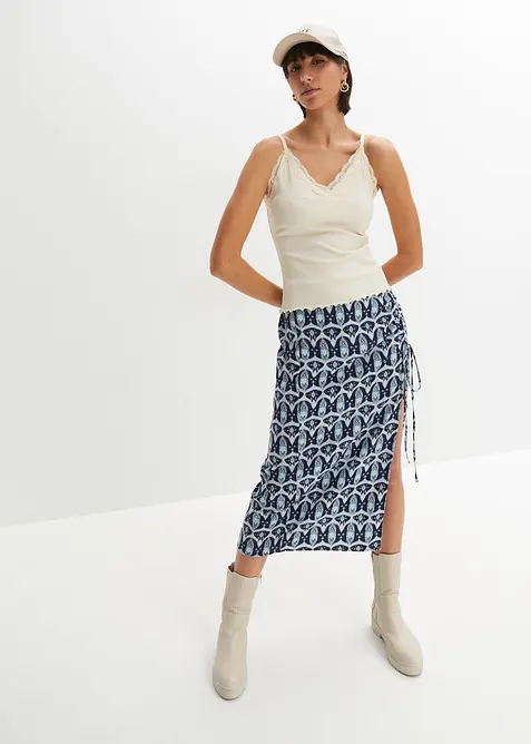 Ribbet topp im myk viskosemiks (2-pack), bonprix