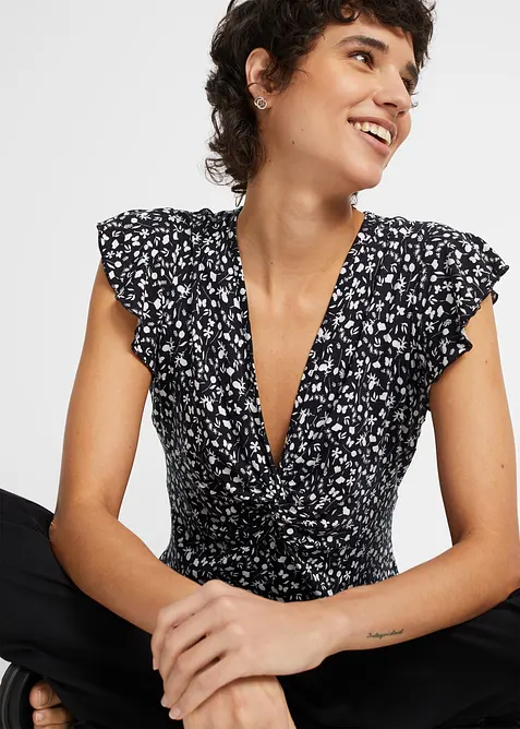 Jerseybluse i viskosemiks, bonprix