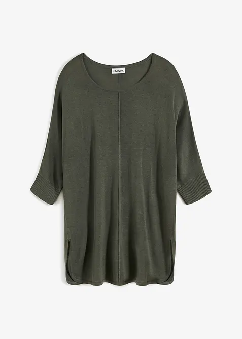 Finstrikket genser med 3/4-lange ermer, bonprix