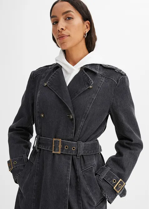 Trenchcoat i denim, bonprix