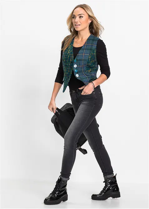 Langermet topp i 100% bomull, bonprix