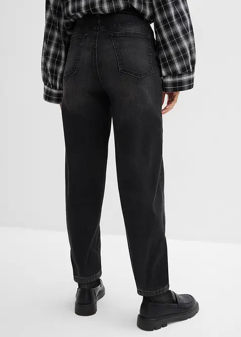 Barrel-Jeans, High Waist, &oslash;kologisk bomull, bonprix