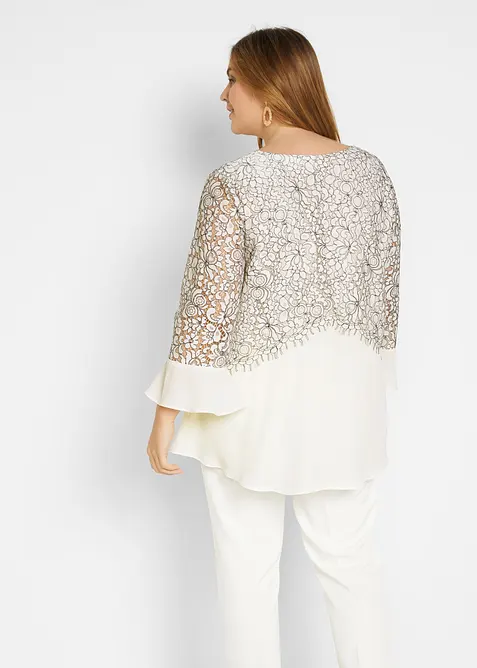 Tunika med blonder, bonprix