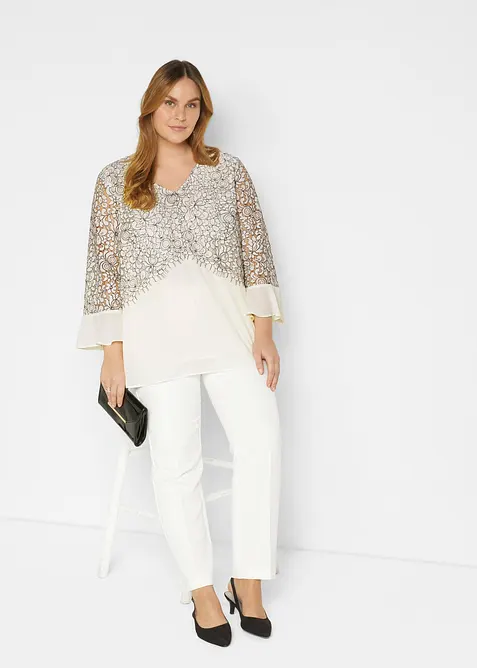 Tunika med blonder, bonprix