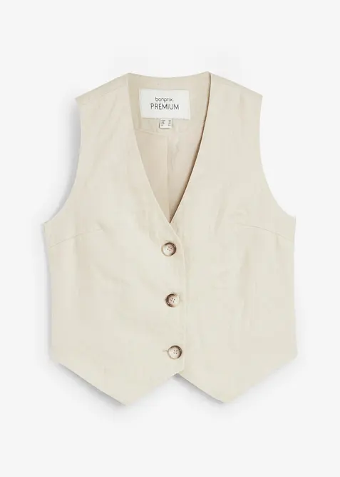 Vest i lin, bonprix