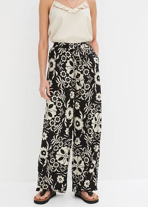 Vid bukse i lett viskose, bonprix