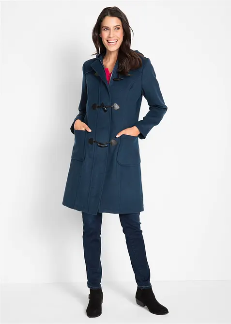 Duffelcoat i ullstil, bonprix
