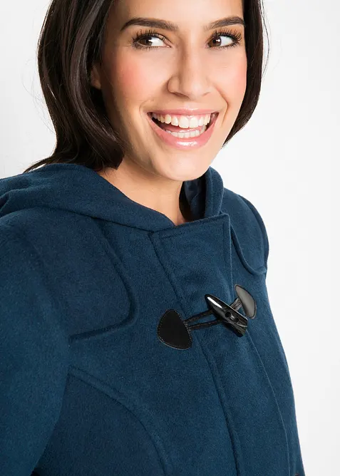 Duffelcoat i ullstil, bonprix