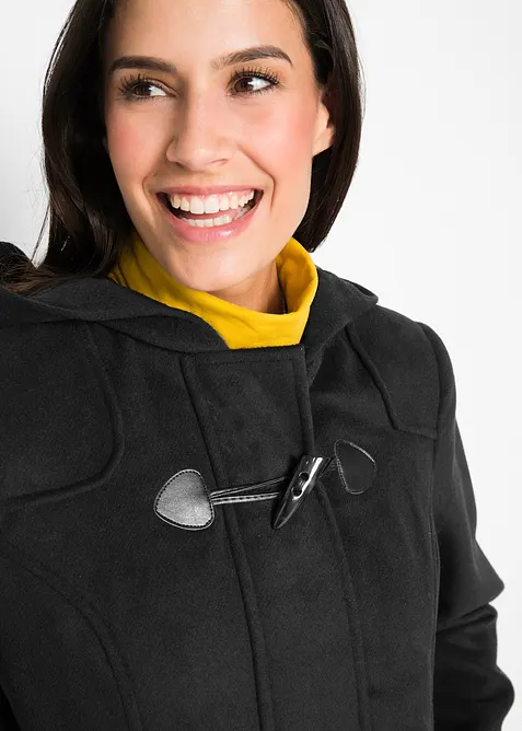 Duffelcoat i ullstil, bonprix