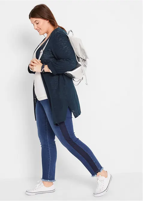 Strikkejakke i 100% bomullsslub-materiale, bonprix