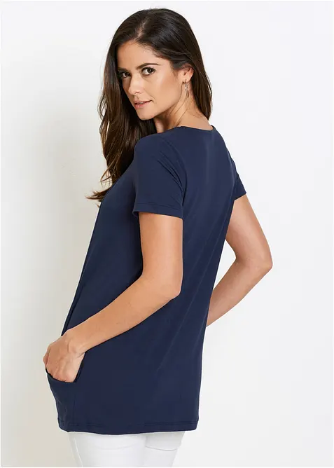 Lang topp&nbsp;med viskose, bonprix