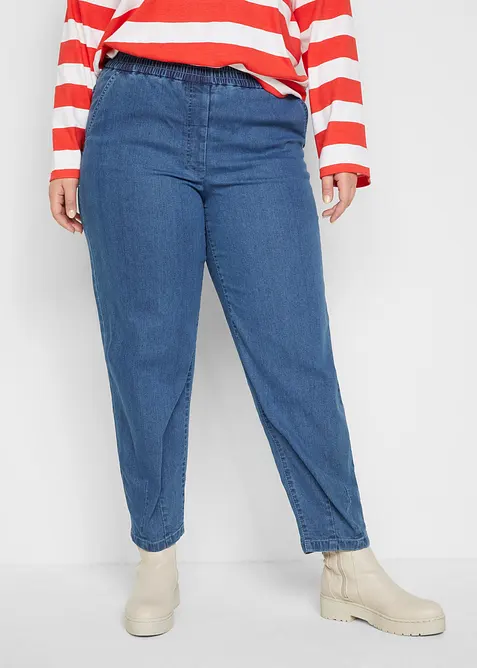Mom jeans, High Waist, komfortlinning, bonprix