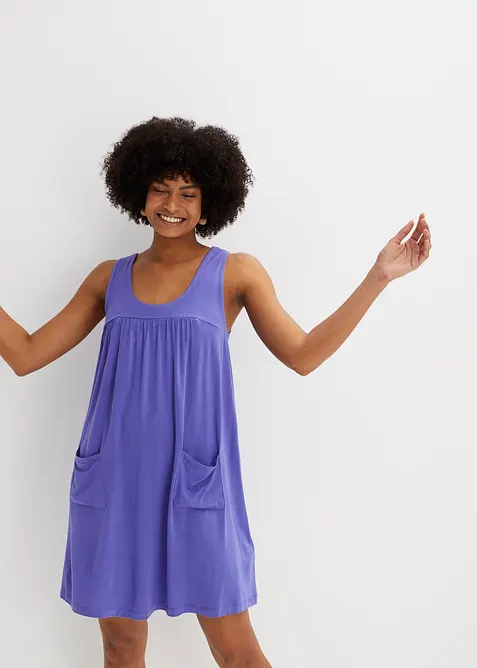 Kort jerseykjole i myk viskose, bonprix