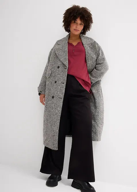 Topp i 100% &oslash;kologisk bomull med knappestolpe, bonprix