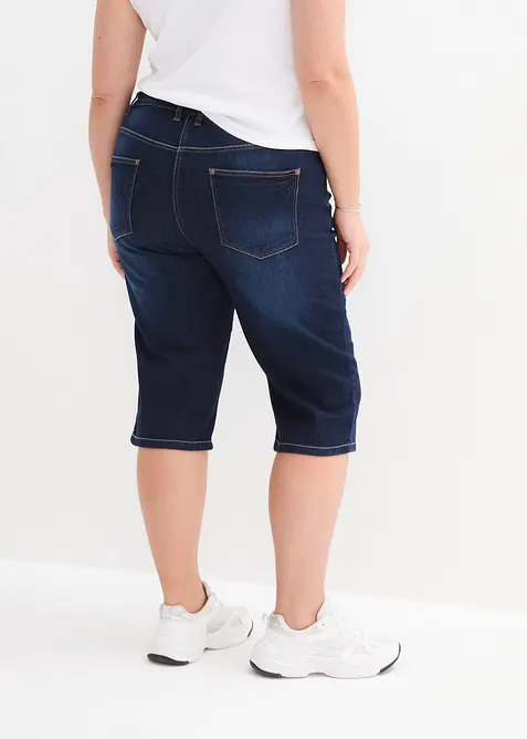 Jeans bermudashorts Mid Waist, komfortlinning, bonprix