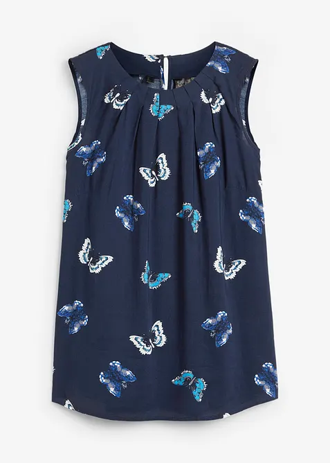 Ermel&oslash;s bluse i lett viskose, bonprix