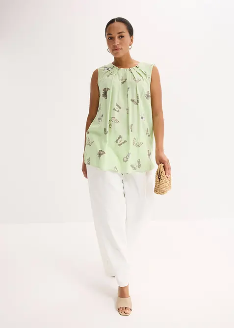 Ermel&oslash;s bluse i lett viskose, bonprix