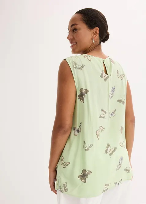 Ermel&oslash;s bluse i lett viskose, bonprix