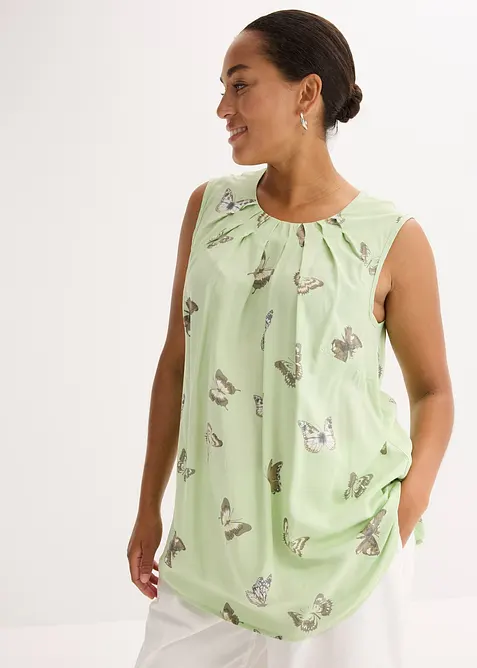 Ermel&oslash;s bluse i lett viskose, bonprix