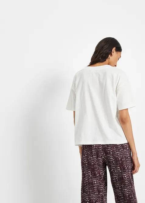 Oversized topp av ren &oslash;kologisk bomull, bonprix