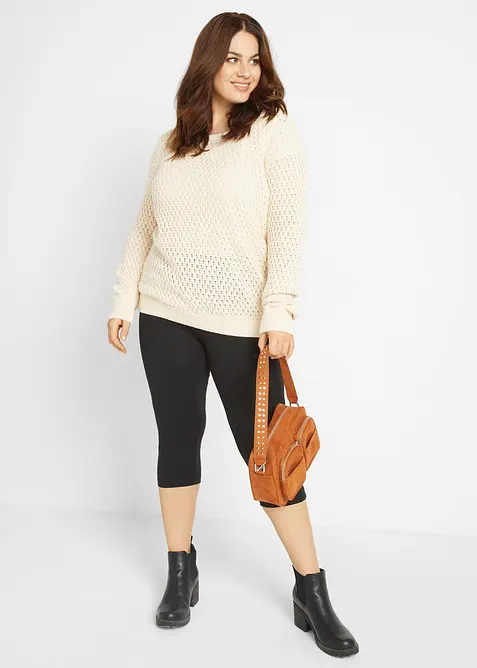 Capri-leggings i smal modell (2-pack), bonprix