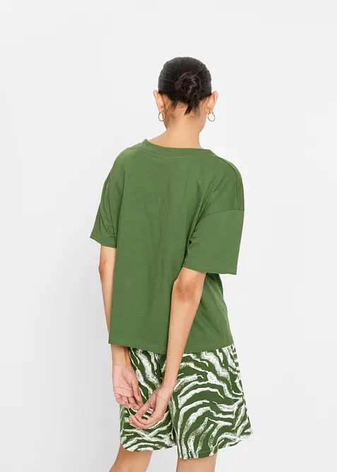 Oversized topp av ren &oslash;kologisk bomull, bonprix