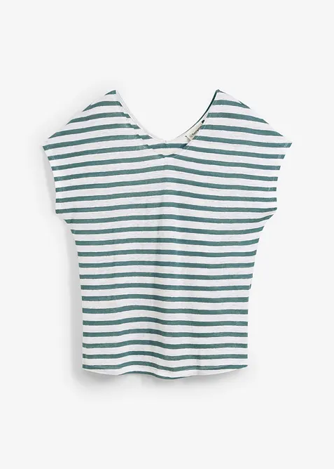 Topp av 100% lin med flaggermusermer, bonprix