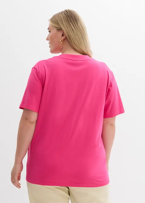 Vid, lang topp med V-hals, kortermet (5-pack), bonprix