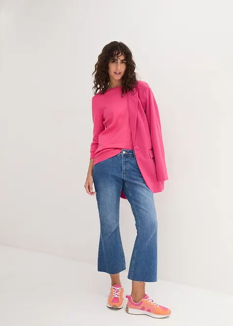 Langermet topp i 100% &oslash;kologisk bomull, bonprix