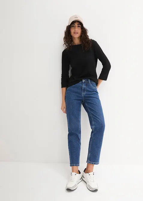 Langermet topp i 100% &oslash;kologisk bomull, bonprix