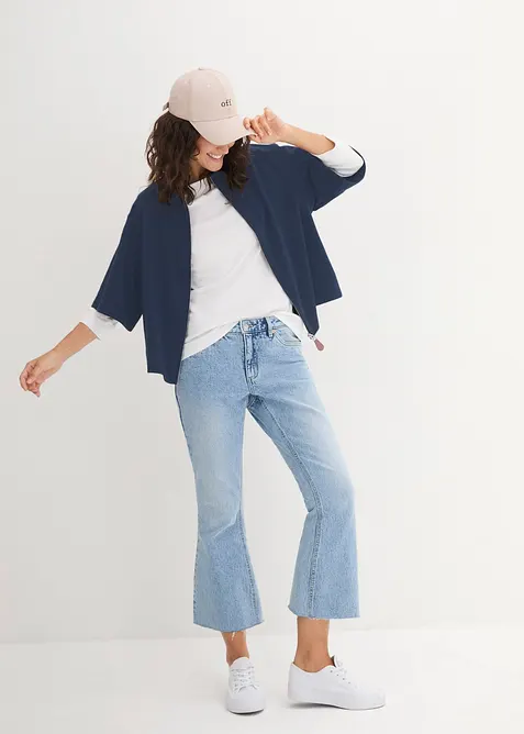 Langermet topp i 100% &oslash;kologisk bomull, bonprix