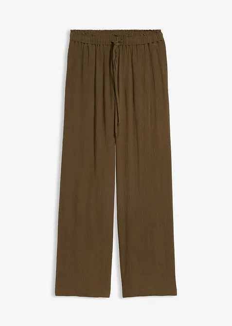 Bukse i 100% viskose med vide ben, bonprix