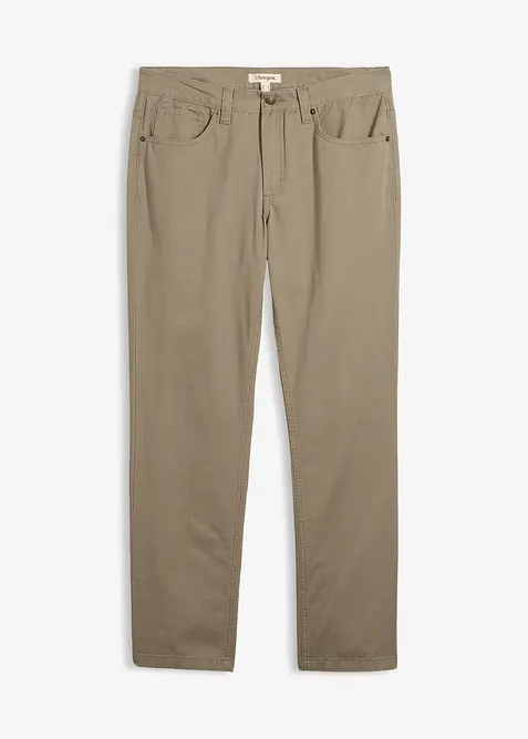 Regular Fit-twillbukse i 100% bomull, Straight, bonprix