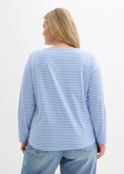 Langermet topp i 100% bomull, bonprix