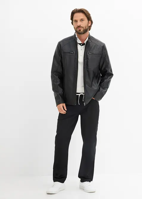 Regular Fit slip on-stretchbukse, Straight, bonprix