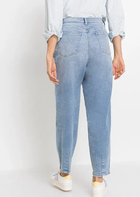 Barrel jeans, High Waist, &oslash;kologisk bomull, bonprix