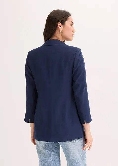 Lang blazer i viskosemiks, bonprix