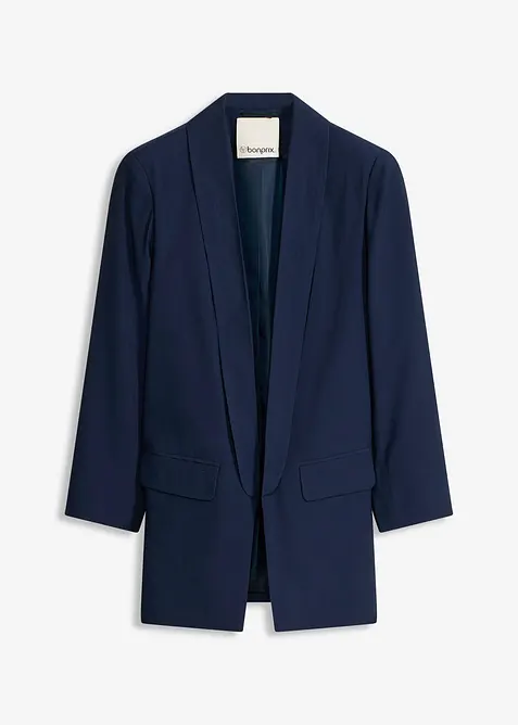 Lang blazer i viskosemiks, bonprix