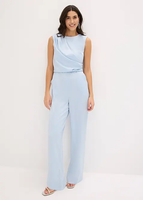 Jumpsuit i sateng med glans, bonprix
