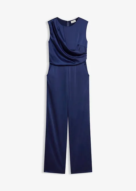 Jumpsuit i sateng med glans, bonprix